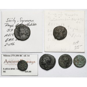 Grecia, monete di bronzo - set (6 pezzi)