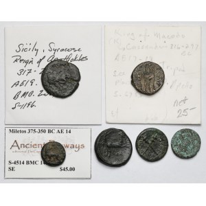 Grecia, monete di bronzo - set (6 pezzi)