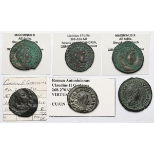 Impero Romano, follis e Antoniniani - set (6 pezzi)