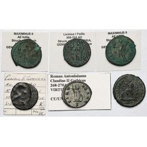 Impero Romano, follis e Antoniniani - set (6 pezzi)