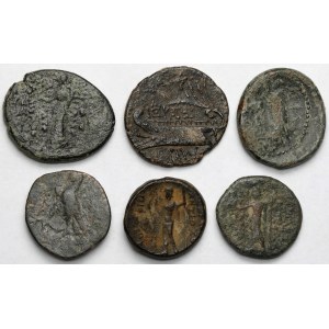 Grecia, monete di bronzo - set (6 pezzi)