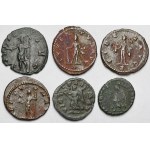 Cesarstwo Rzymskie, Antoniniany, Follis i Denar limesowy - zestaw (6szt)