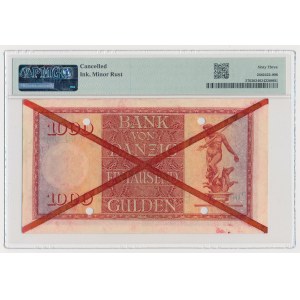 Gdańsk, 1,000 Gulden Banknote Sample, 1924