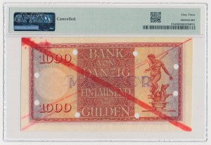 Gdańsk, MUSTER 1.000 Guldenów 1924 - F