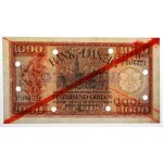 Gdańsk, Sample Banknote for 1,000 Gulden, 1924 - MUSTER