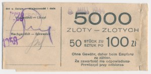 Banderola od paczki 100 złotych 1944