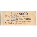 Banderola od paczki 100 złotych 1944