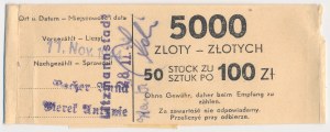 Banderola od paczki 100 złotych 1944
