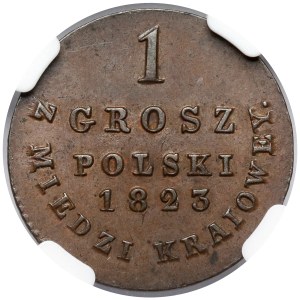 1 grosz polski 1823 I.B. z MIEDZI KRAIOWEY