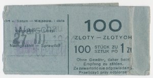 Banderola od paczki 1 złoty 1944