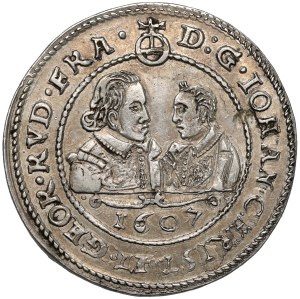 Śląsk, Jan Chrystian i Jerzy Rudolf, PÓŁTALAR 1607, Złoty Stok - RZADKOŚĆ