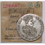 Jan III Sobieski, Talar Gdańsk 1685 DL - odbitka w czystym srebrze - ex. Kałkowski