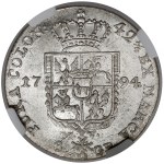 Poniatowski, Dwuzłotówka 1794 MV - 1/4 - piękna