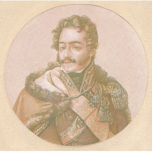 Poniatowski z 5 złotych 1919, Gaspe - kompletny druk - brązy - w passe-partout