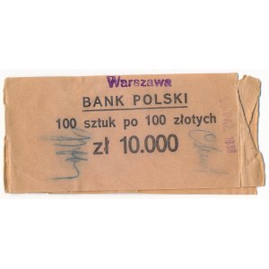 Banderola z balíka v hodnote 100 zlotých, 1932/33