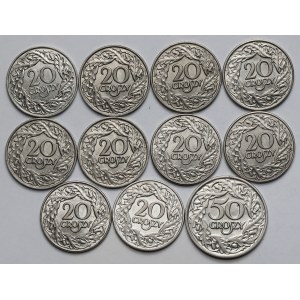 20 und 50 Groschen 1923 – Set (11 Stück)