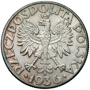 Żaglowiec 5 złotych 1936