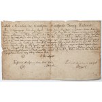 Sułkowski / Witkowo, Document confirming the renewal of the privilege to establish and settle the town of WITKOWA, 1772