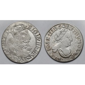 Sigismund III. Vasa und Johann III. Sobieski, Sixpences 1623-1683 - Satz (2Stück)