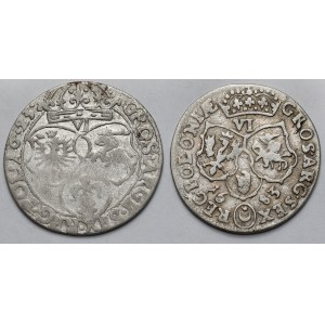 Sigismund III. Vasa und Johann III. Sobieski, Sixpences 1623-1683 - Satz (2Stück)