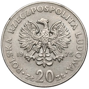 Mint Destruct 20 zlotych 1975 Nowotko - on a THIN disc