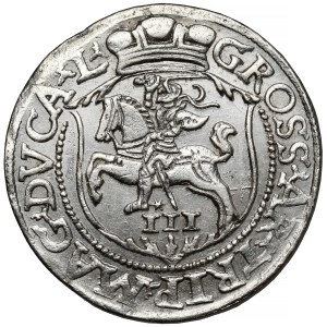 Zygmunt II August, Trojak Wilno 1564 - piękny