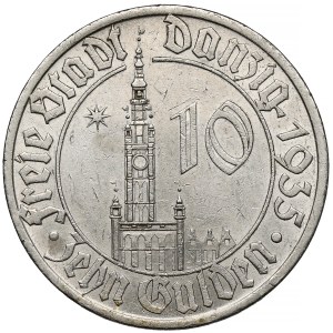 Freie Stadt Danzig, 10 guldenů 1935 - vzácné