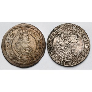 FANTAZY COPY of 1/12 thaler 1665 Jan Kazimierz and GALWAN 15 krajcars 1664 Opole (2pcs)