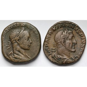 Alexander Severus (222-235 AD) and Maximinus Thracian (235-238 AD) Sesterce, Rome - set (2pcs)