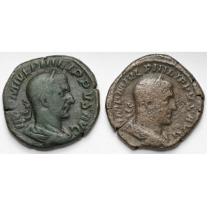 Philip I the Arab (244-249 AD) Sesterce, Rome - set (2pcs)