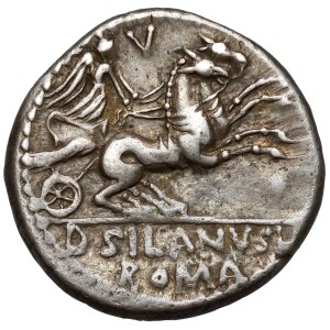 Repubblica, D. Silanus L.F. (91 a.C.) Denario, Roma