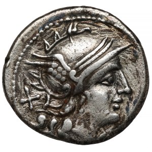 Republic, Denarius (206-195 BC) Charging bull - Anonymous issue, Rome