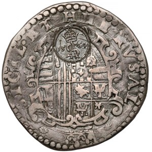 Sigismund II Augustus, Neapolitan half-talar 1564 - Philip II - Polish Gold