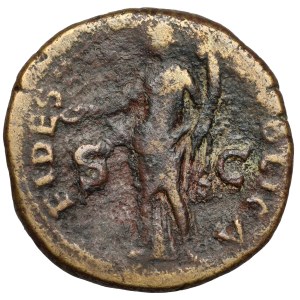 Vespasián (69-79 n. l.) Dupondius, Lugdunum (?)