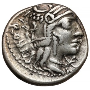 Republic, M. Calidius, Q. Metellus and Cn. Fulvius. (117-116 B.C.) Denarius, Rome