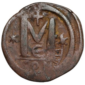Byzancia, Justín I. (518-527 n. l.) Follis, Konštantínopol