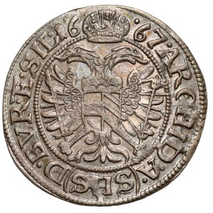 Silesia, Leopold I, 3 krajcary 1667 SHS, Wrocław