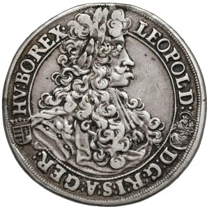 Hungary, Leopold I, 1/2 thaler 1702 KB, Kremnica