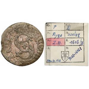 Sigismund III Vasa, Riga 1616 shellac - ex. KALKOWSKI