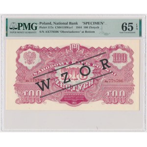 100 zlotych 1944 ...owe - Ax - imprinted MODEL