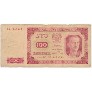 100 złotych 1948 - CA 4444444