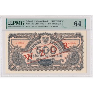 500 złotych 1944 ...owe - Ax - z nadrukiem WZÓR