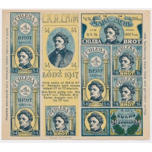 Łódź, carte alimentaire 1917, période 54 - Adam Mickiewicz