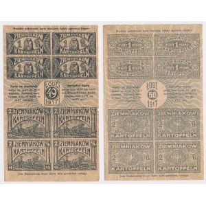 Łódź, Food cards for potatoes 1917, period 49 and 50 (2pcs)