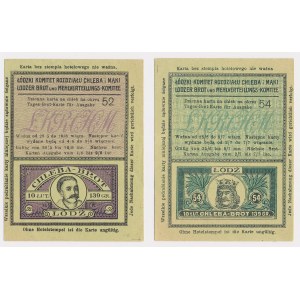 Łódź, Food cards for bread and flour 1918, period 52 and 54 (2pcs)