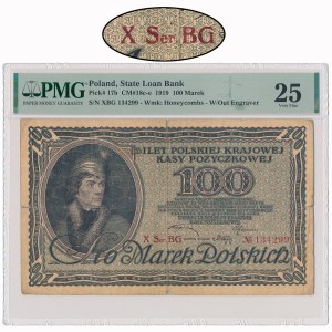100 mkp 1919 February - X Ser.BG