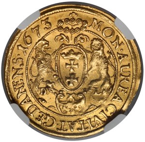 Michał Korybut Wiśniowiecki, Dukat Gdańsk 1673 DL
