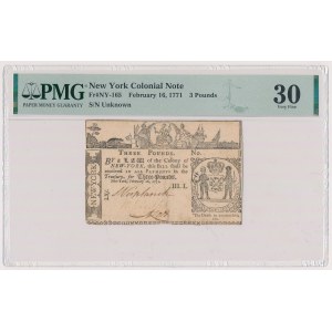 USA, New York 3 Pounds 1771
