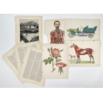 Cards from atlases and encyclopedias - Large set