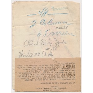 II RP, Photography, Gen. Joseph Haller - Newspaper Work